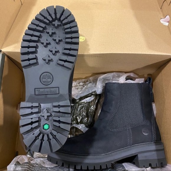Timberland Courmayeur Valley Chelsea Black Ankle Short Boots Bootie Shoes 6 NEW - Picture 5 of 5